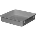 Mfg Tray Molded Fiberglass Toteline Nesting Tote 924108 - 9-3/4"L x 9-1/4"W x 2-1/8"H, Gray 9241085136